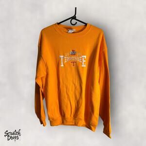 Vintage 2000 NCAA Tennessee Men's Sweatshirt Large Orange Crewneck Pullover V01